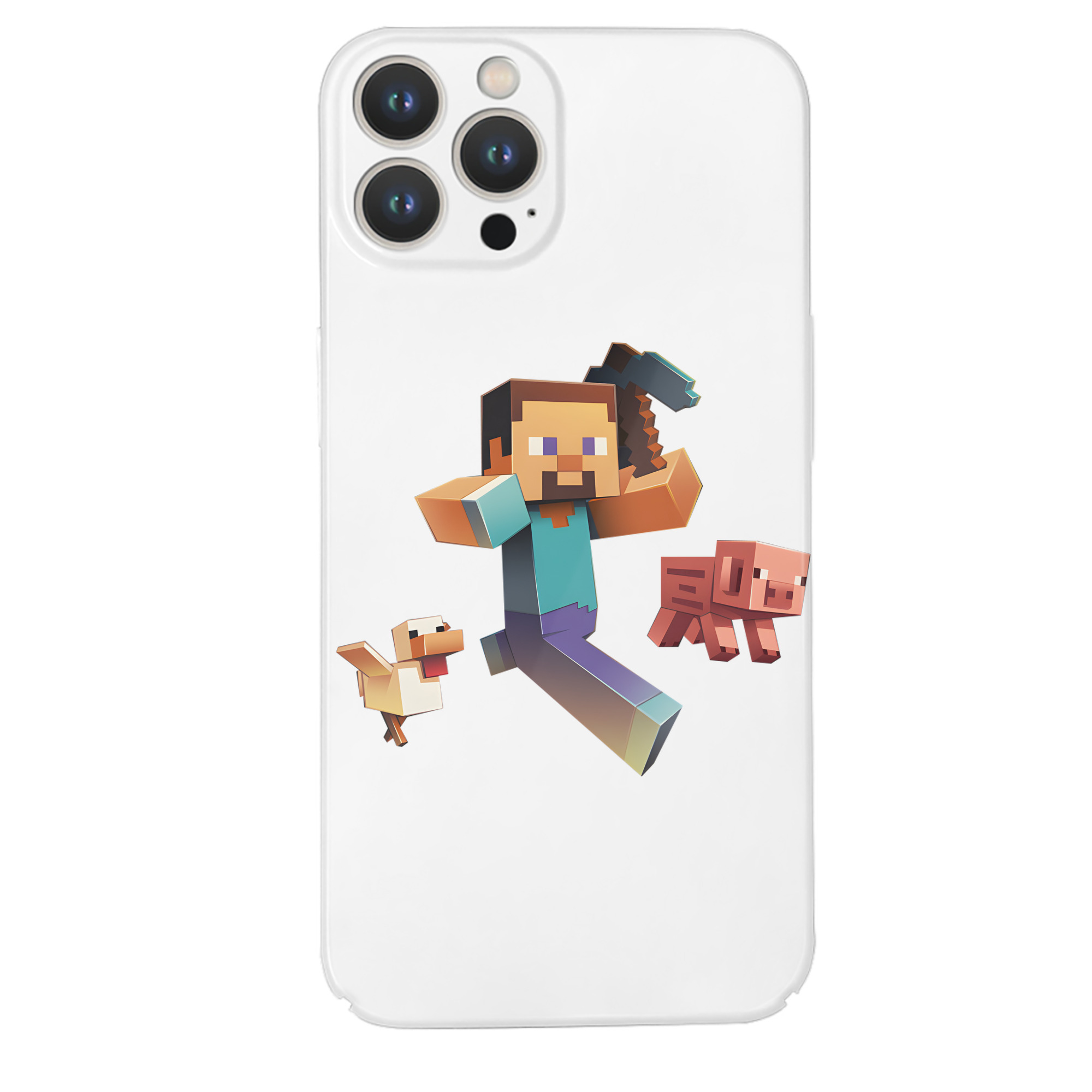 （画像用） マインクラフト ブロックの世界 Minecraft MC Block world 【iPhone 14シリーズ対応】ハードケース